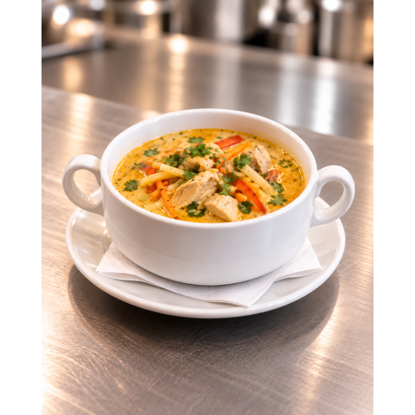 Curry-Kokossuppe
