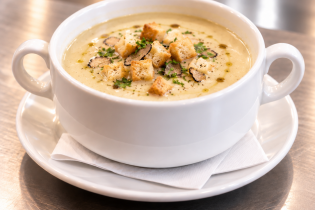 Getrüffelte Selleriecremesuppe