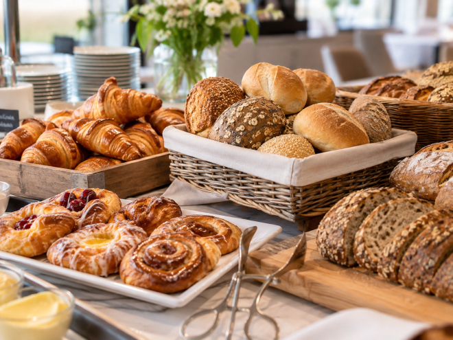 Verschiede Brötchen, Brot, Croissants, Dänisches Plundergebäck
