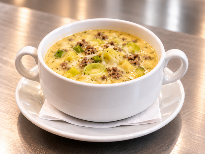 Cremige Käse-Lauchsuppe 