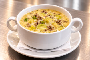 Cremige Käse-Lauchsuppe