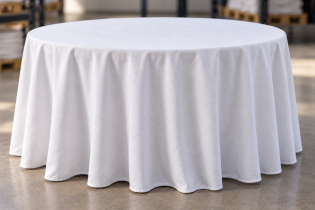 Tischdecke weiß rund