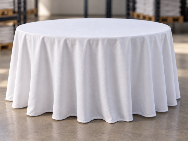 Tischdecke weiß rund