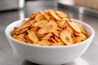 frittierter Knoblauch