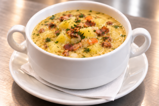 Deftige Kartoffelrahmsuppe
