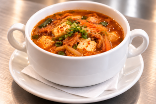 Koreanischer Kimchi-Eintopf