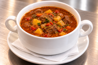 Pikante ungarische Gulaschsuppe
