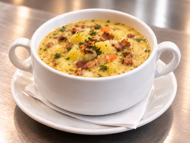 Deftige Kartoffelrahmsuppe 