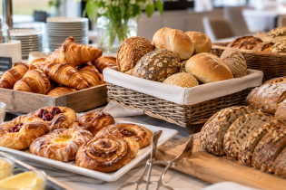 Verschiede Brötchen, Brot, Croissants, Dänisches Plundergebäck