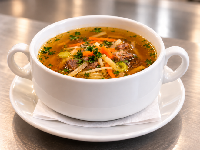Klare Rindfleischsuppe 